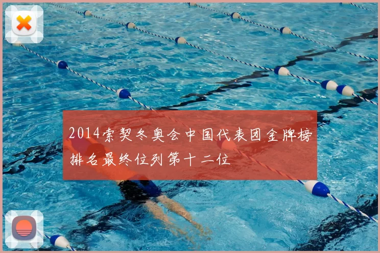 2014索契冬奥会中国代表团金牌榜排名最终位列第十二位